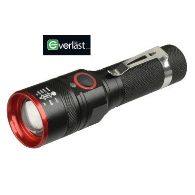 Tactical LED Flashlight USB Rechargeable/Zoomable 